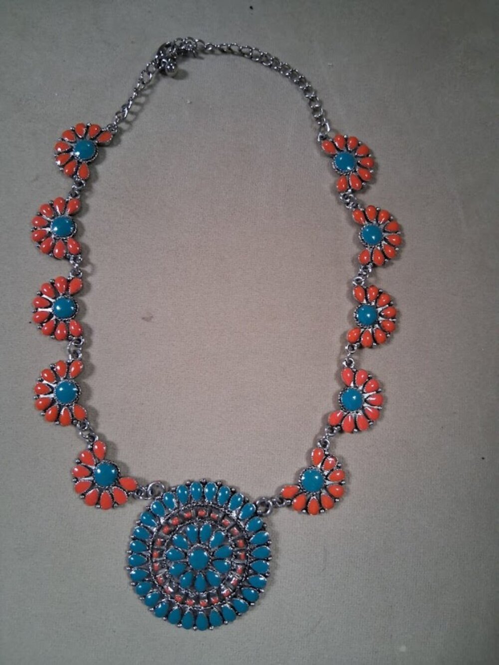 Amrita Singh Turquoise and Coral Statement Necklace